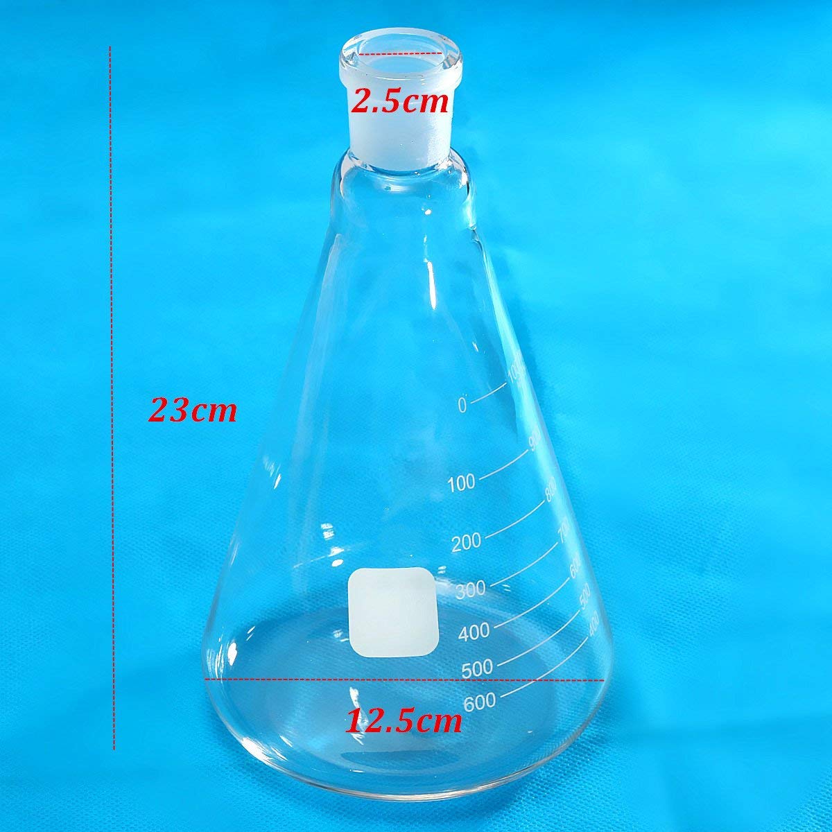 EsportsMJJ Glas Erlenmeyerkolben Kolben 1L. Konisches Gefäß 1000Ml 24/29 Schleif Mund