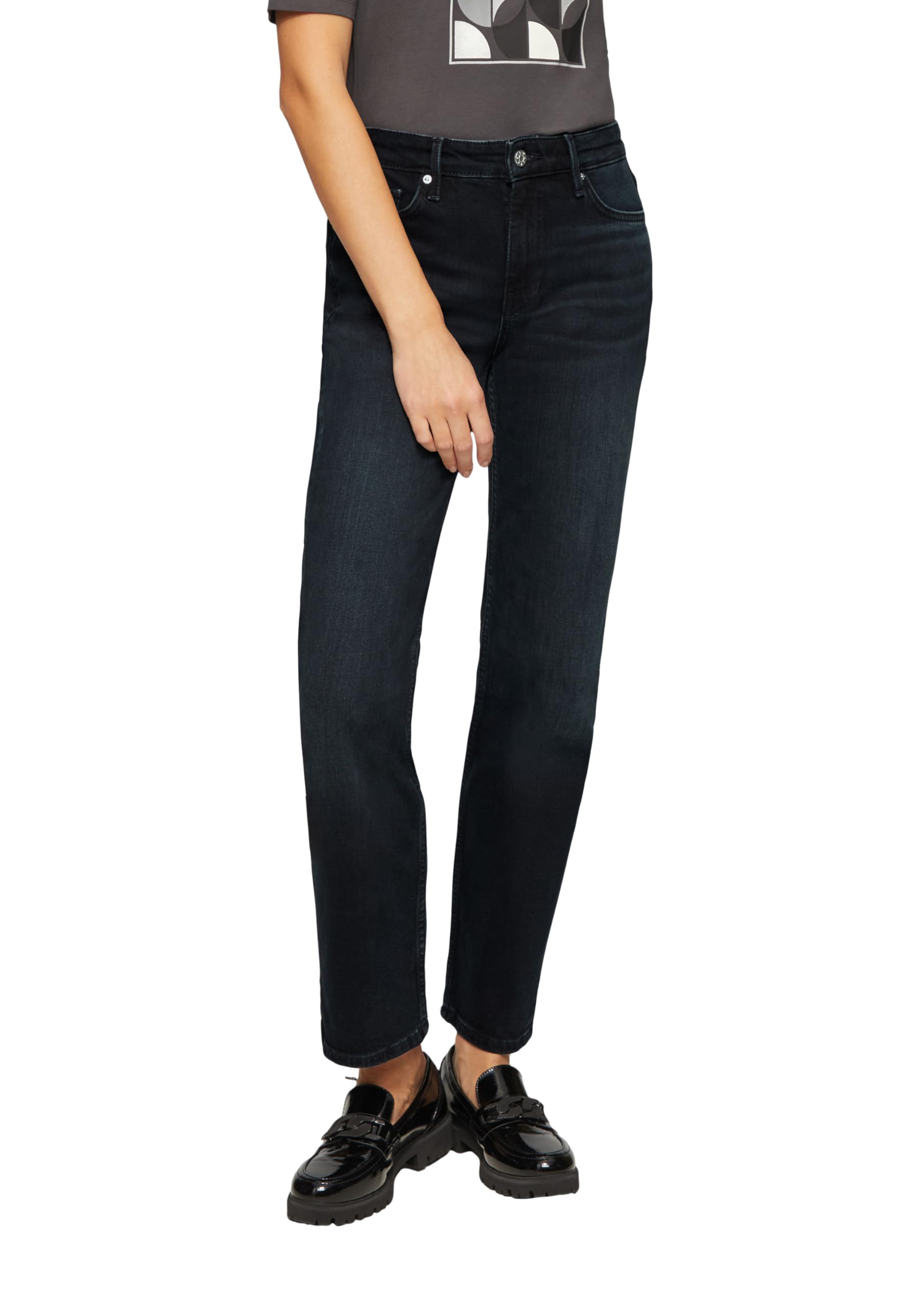 s.Oliver Cropped Jeans Karolin/Regular Fit/Mid Rise/Straight Leg/All-Over-Print / 360° Denim