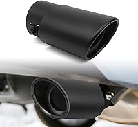 Vista 7 de Punta de escape de automóvil de acero inoxidable, 6.35 cm a 8.38 cm Punta de tubo de escape ajustable con acabado cromado para decoración