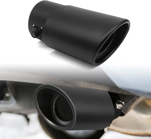 Miniatura 7 de Punta de escape de automóvil de acero inoxidable, 2.5 a 3.3 pulgadas, decoración ajustable de automóvil con acabado cromado, punta de escape para