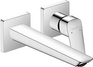 hansgrohe Logis Fine Modern 1-Handle 2-Hole 4-inch Tall Wall Mounted Bat...
