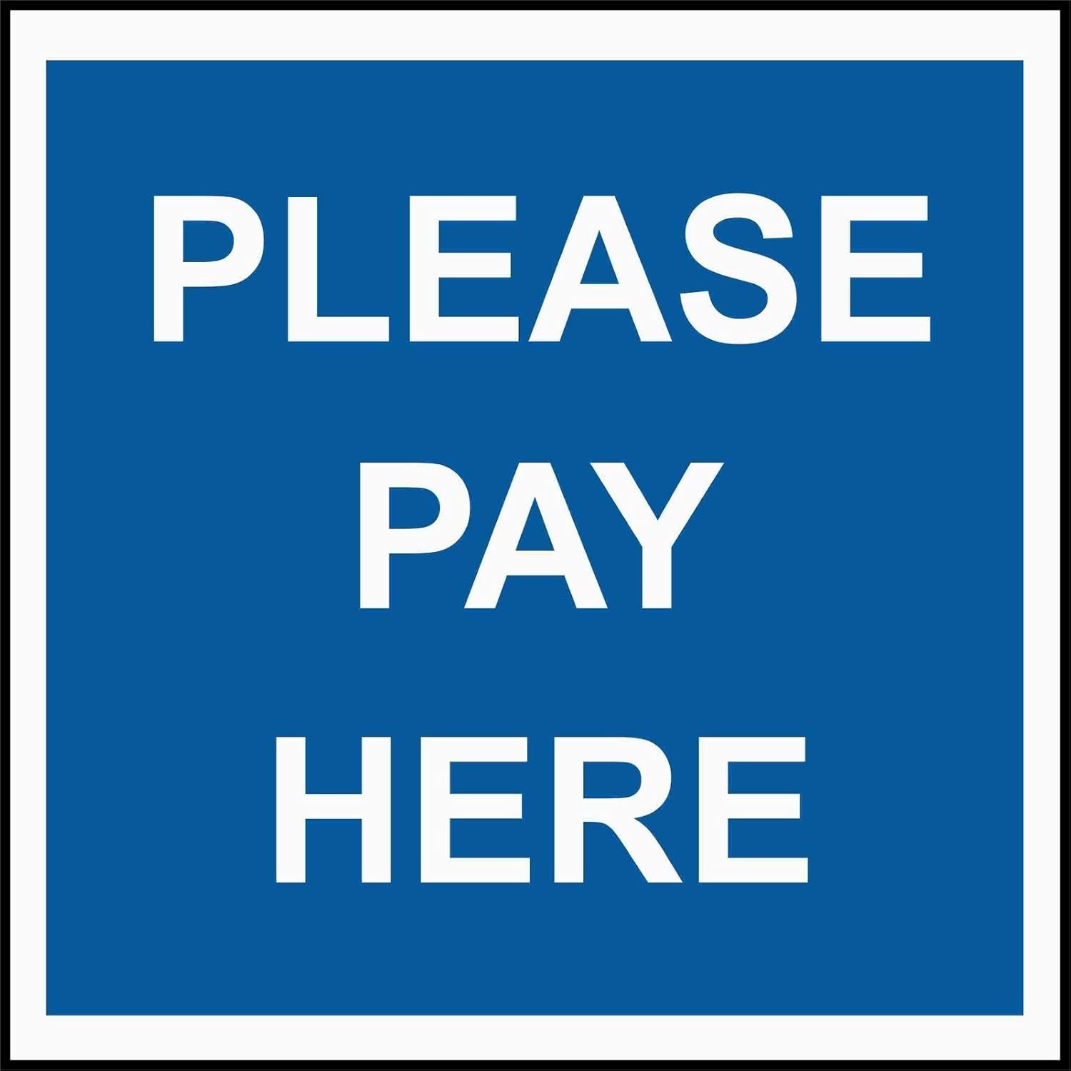 Yelacecca Shop warehouse signs Please pay here sign generalcm Square/Round Metal Sign 12x12 inch