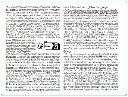 MaxiNutrition Hydration Tabs Black Currant, Elektrolyte-Tabletten für erfrischendes Fitnessgetränk, Regenerierung des Mineralhaushalts, zuckerfrei, vegan, ohne künstliche Aromen, 1 Stück (6er Pack)