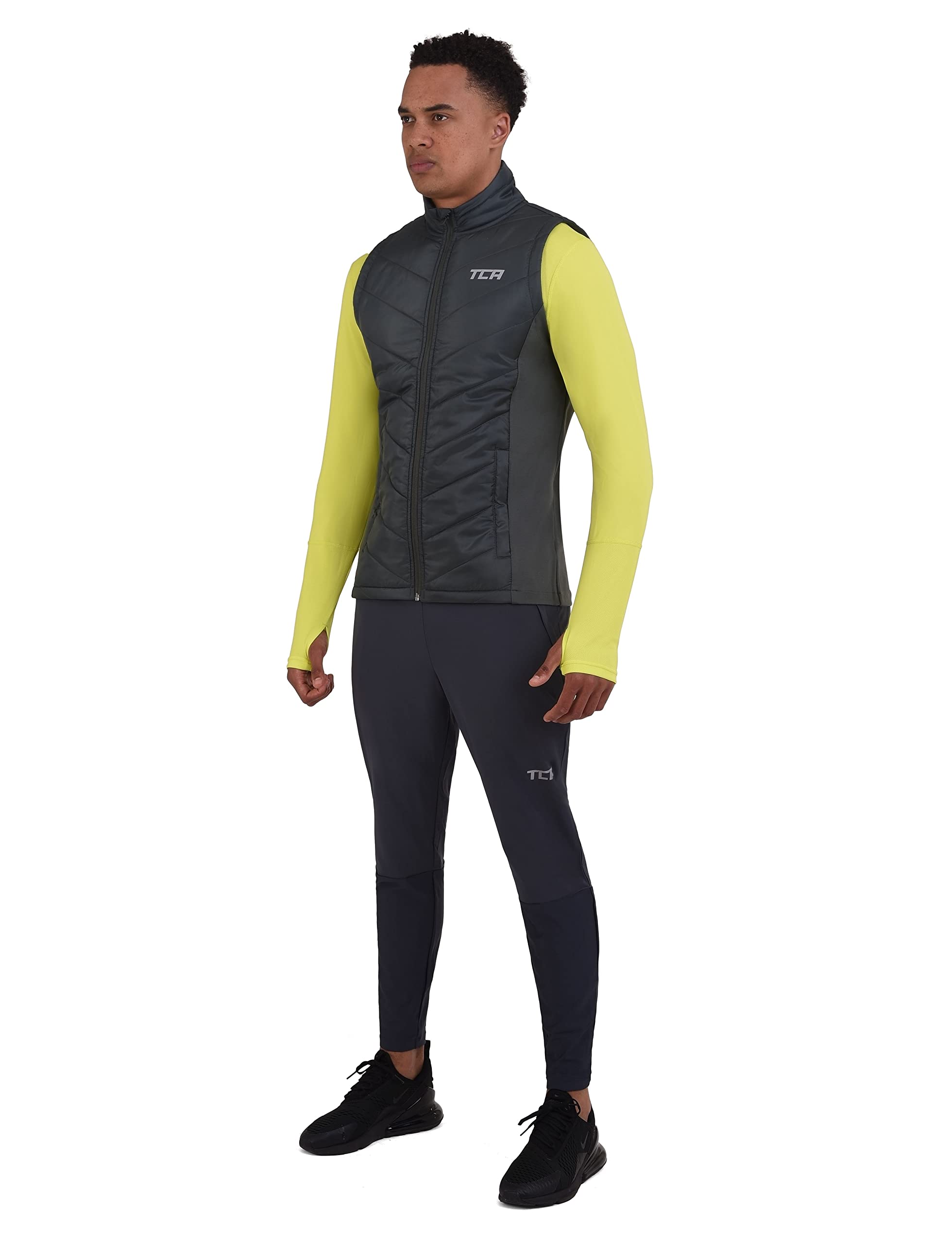TCA Chaleco Excel Runner Acolchado y ligero para Caminata y Térmico Senderismo con Bolsillos con Cremallera para Hombre y Niño