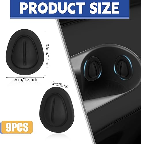 Miniatura 2 de Portavasos de silicona antivibración, 9 unidades, universal, autoadhesivos, estabilizadores de botellas, para automóvil, camión, SUV