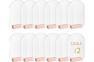 Arched Tabletop Acrylic Sign Blanks: Embellish Your Table Numbers, Menus, and More