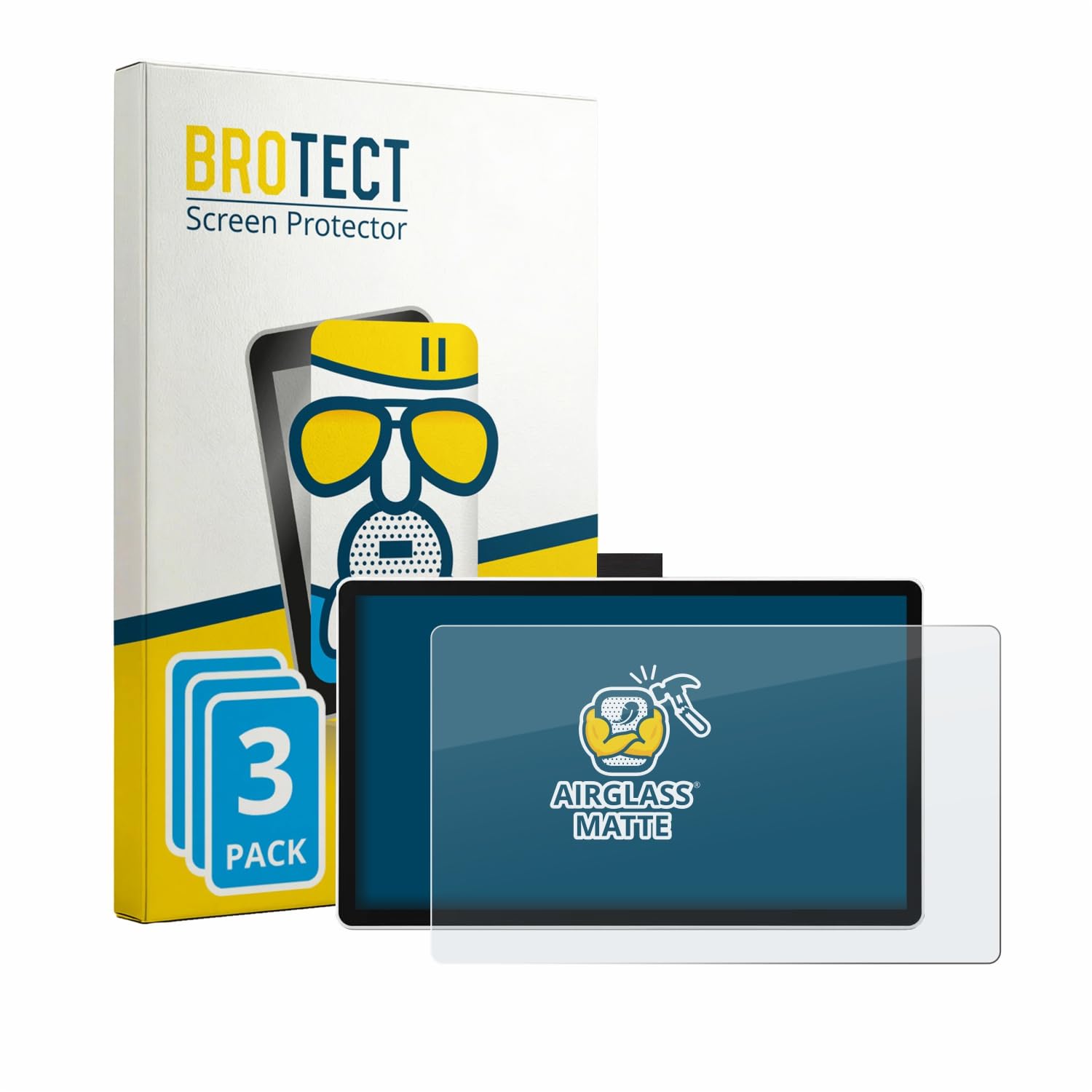 brotect 3 Pezzi Pellicola Vetro per Wacom One 14 | Opaca Protezione Schermo Made in Germany, Anti-Riflesso Durezza 9H Anti-Graffio