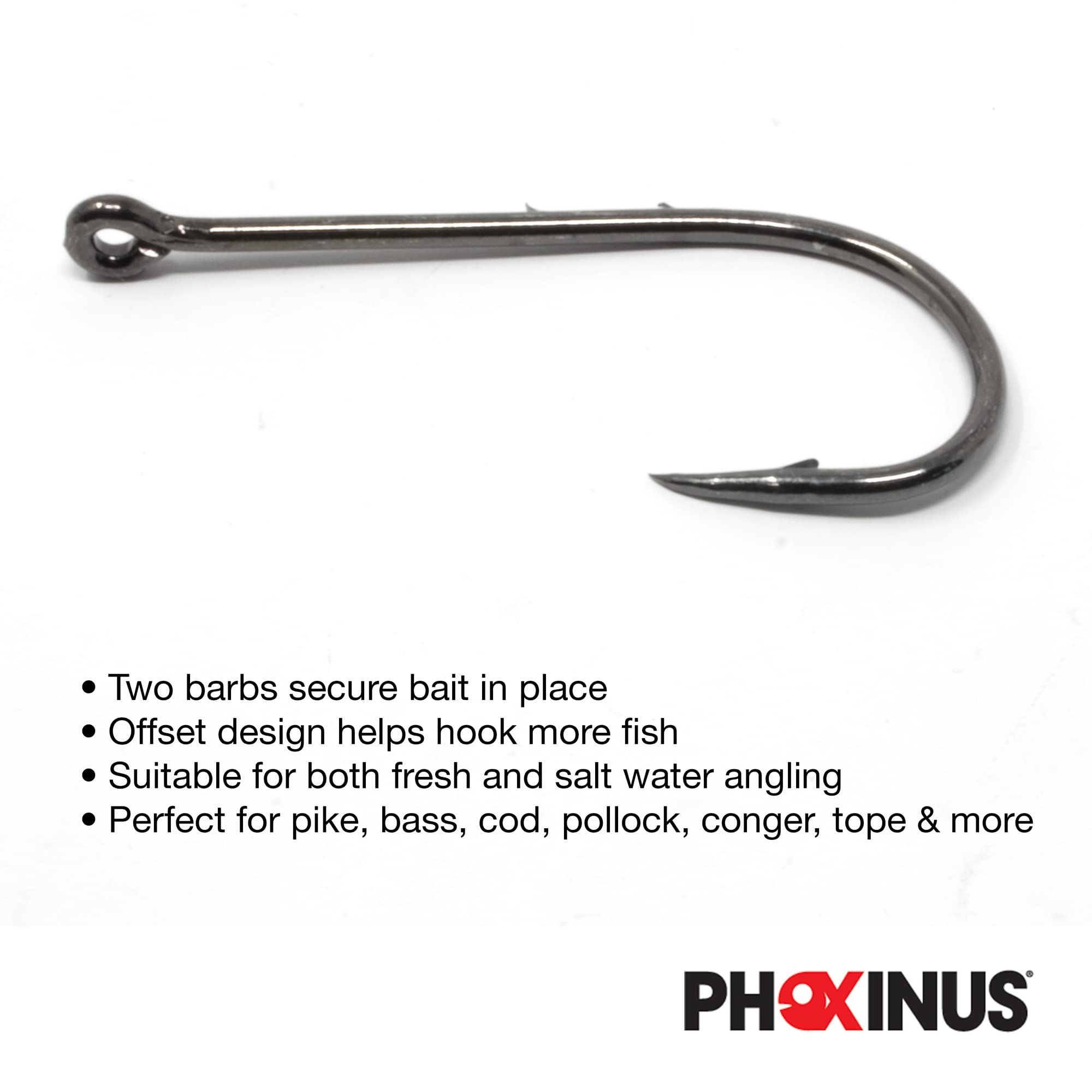 Phoxinus Baitholder Hooks, Freshwater and salt water fishing Ideal for Pike Catfish, Cod, Bass, Pollock, Conger - Image 3