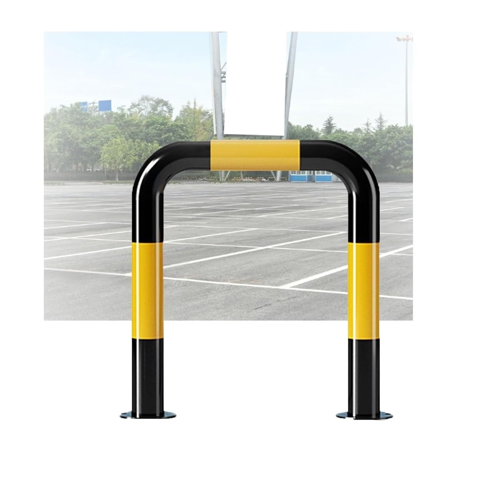 CWCQGH U Shape Security Bollards Parking Space Car Blocker For Driveway (50x60cm)
