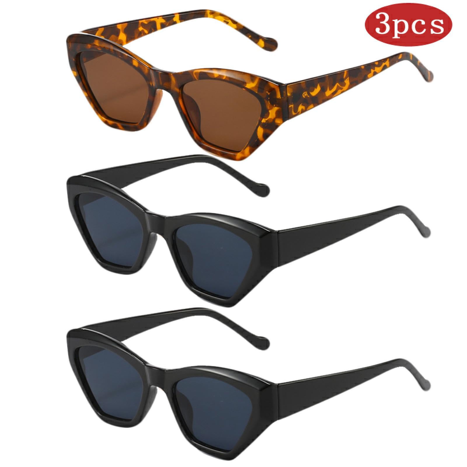 Gafas de sol con protección UV400 | Montura pequeña con forma de ojo de gato | Para hombre y mujer, ideal para deportes al aire libre y conducción