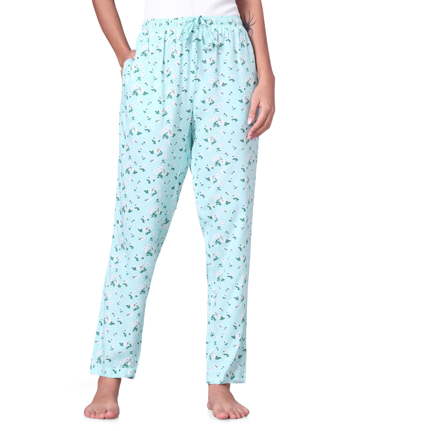 Women Printed Pyjama with Side Pockets-image-22