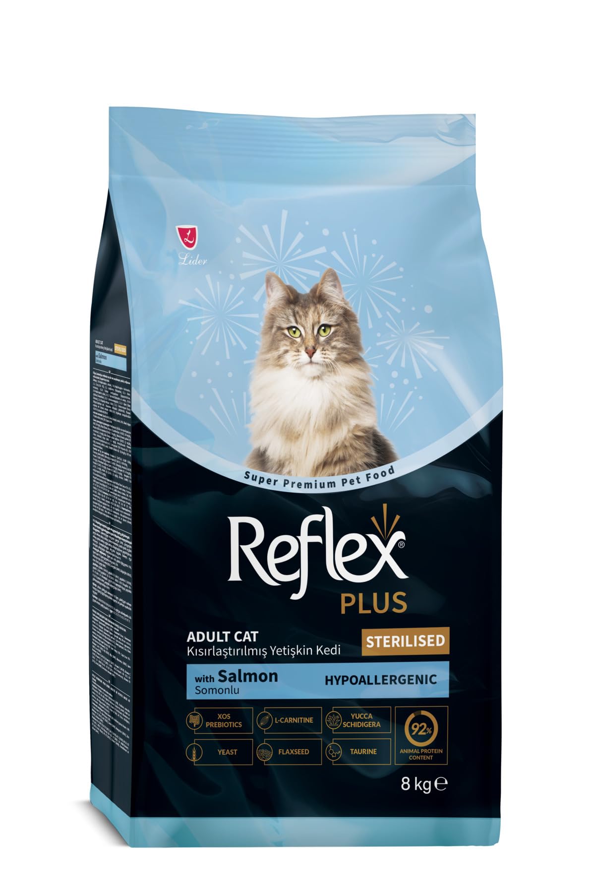 REFLEX PLUS Yetişkin 34/12 Somonlu Kedi Maması 8 Kg