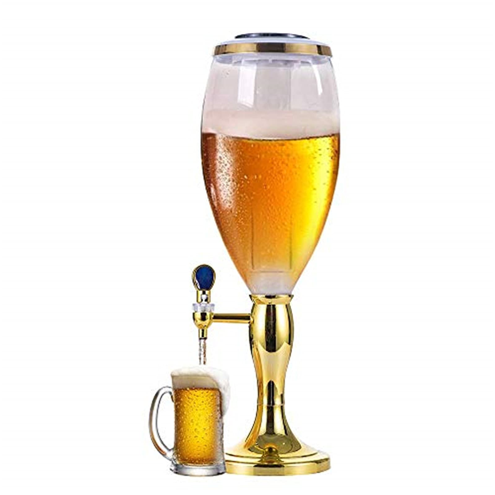 SXA Distributeur De Bière 105Oz Distributeur De Bière Distributeur De Boissons avec Tube De Glace pour Restaurant Bar Buffet