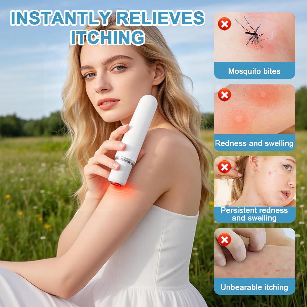 Insect Bites and Bites Treatment Devic, Afenau Picaduras Mosquitos Alivio USB-C, Lapiz Picaduras Mosquitos sin Productos Químicos, Tratador electrónico de picaduras para uso Doméstico