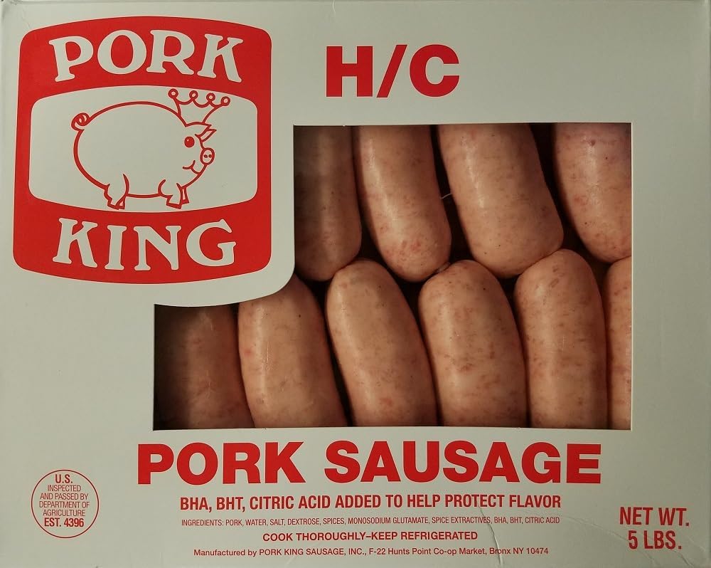 MDNY Pork King Breakfast Sausage Jumbo Links 5/lbs Fresh Ships Cold & Fast