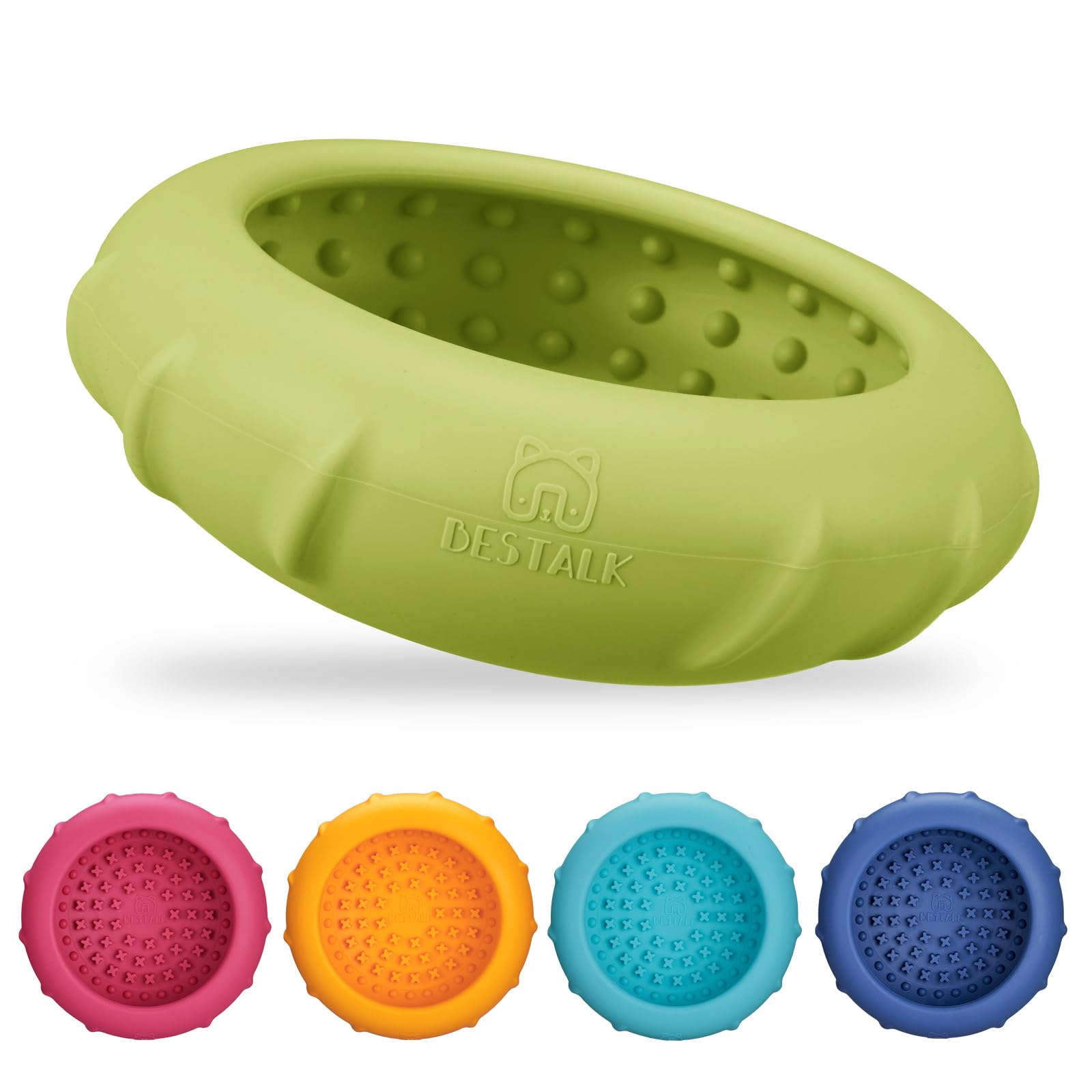 Dog Lick Bowl, Bestalk Wobbly Freeze Bowl Enrichment Feeder for Dogs, Anxiety Relief Lick Mat Puzzle Toy for Distraction, BPA Free Silicone, Dishwasher Safe(Green,S)