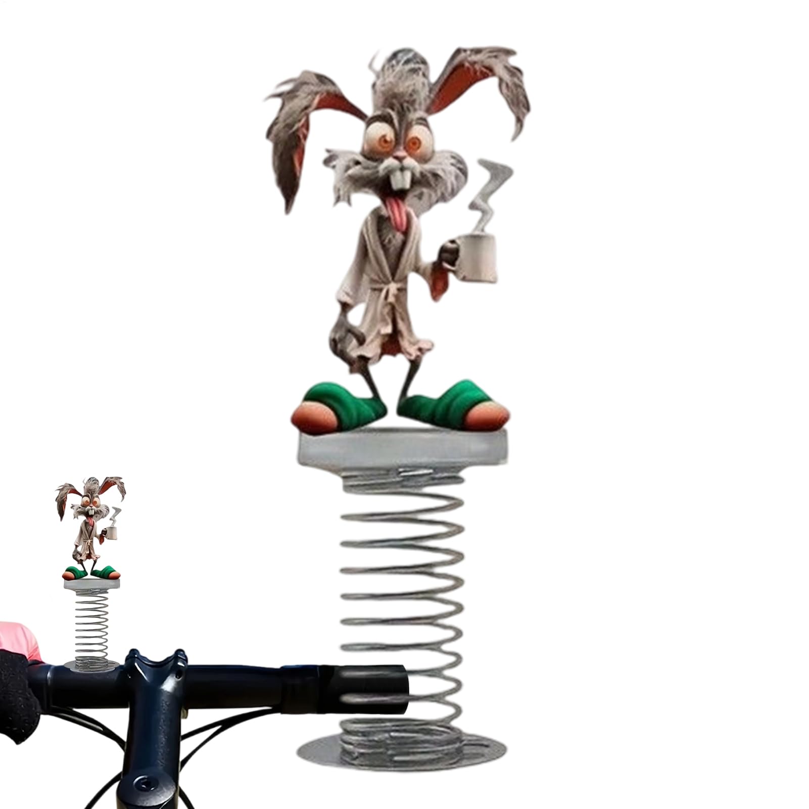 Dashboard Bouncing Decor,Car Dashboard 2D Acrylic Bunny Decor | Tabletop Ornament Bouncing Spring Animal Figure for Minivan Sedan RV Taxi Road Trips Family Outings