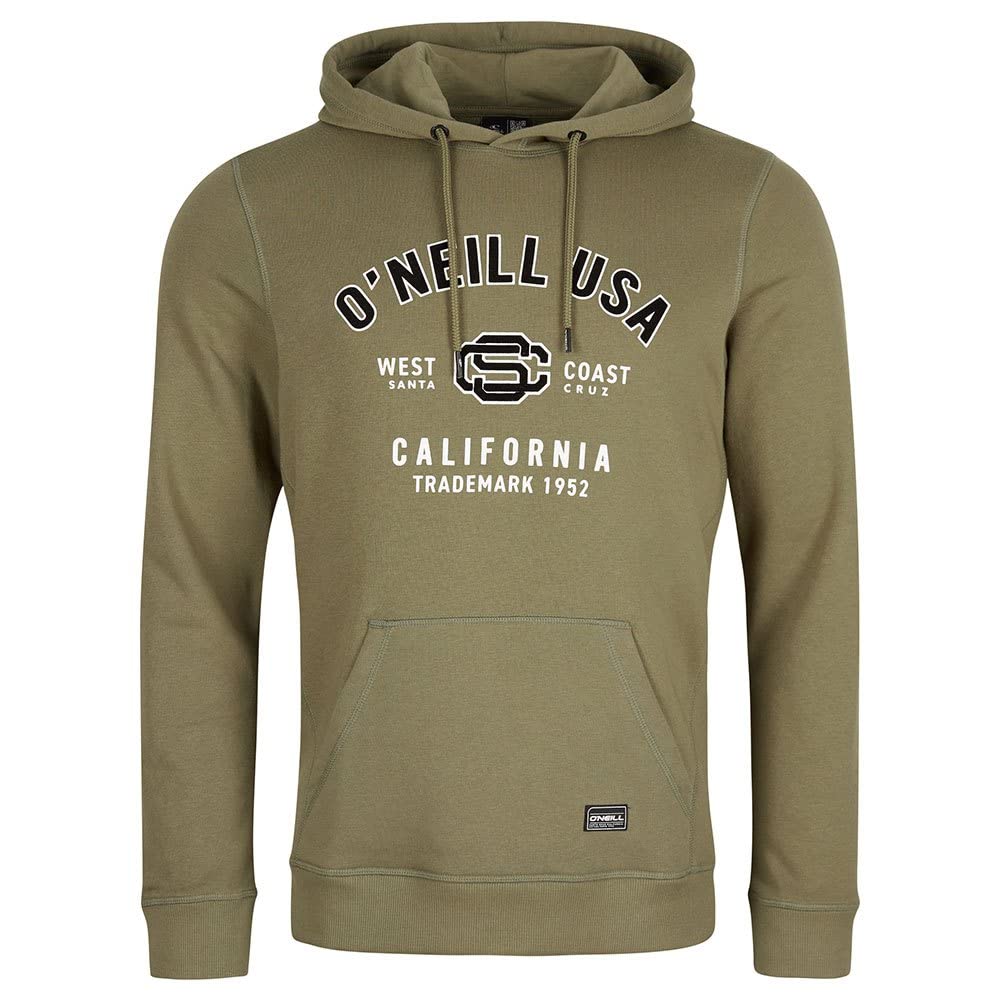 O'neill, Felpa Con Cappuccio Uomo, 16011 Verde (Deep Lichen Green), Large-X-Large-image