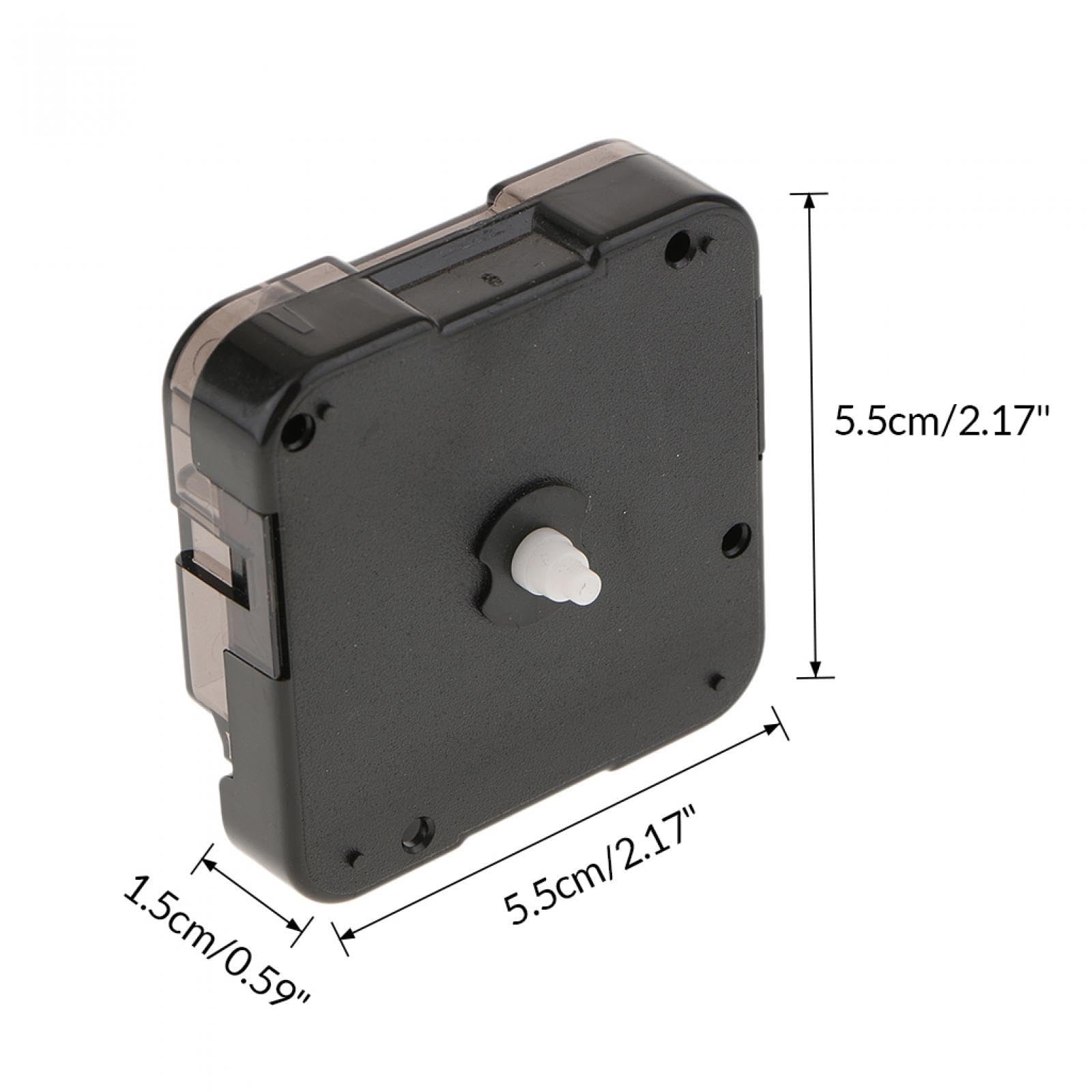 Fenteer ricambio quarzo Orologio da parete movimento meccanismo riparazione DIY, silenzioso, senza mani, Nero , 8.9mm No Thread Shaft