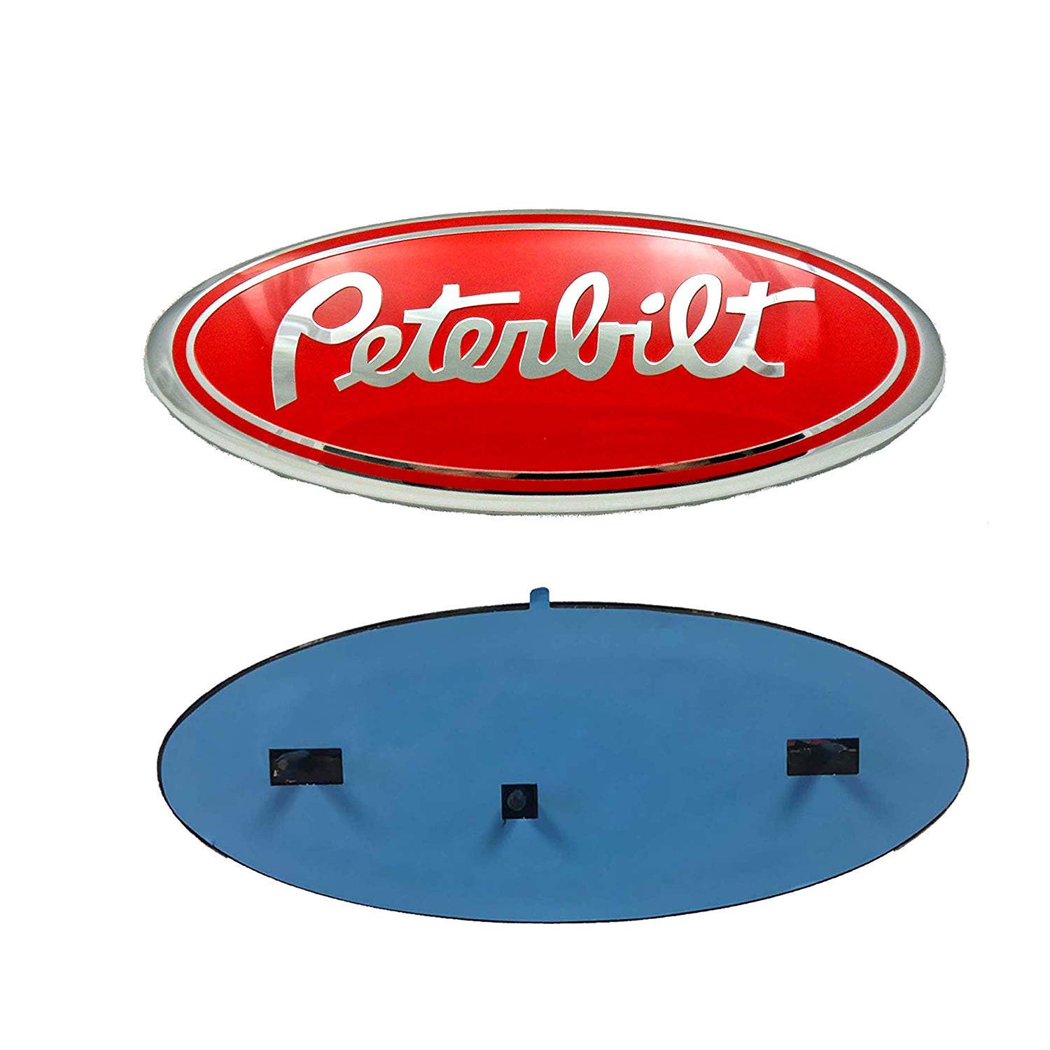 PETERBILT POWERSTROKE Super Duty Modified Emblem For FORD Ranger EXPLORER EDGE F-150 F-250 F350 Rear OVAL EMBLEM FRONT GRILLE Tailgate Rear 9 Inch Badge (Peterbilt Style)