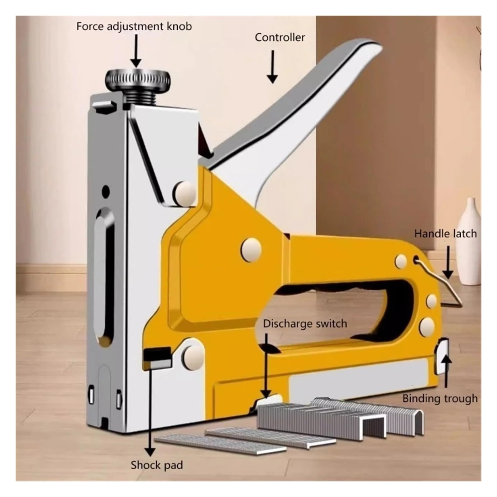 Professionale Heavy Duty Pinzatrice Manuale Heavy Duty Chiodatrici Graffatrici Pinzatrice Pinzatrice Pistole Mobili Strumenti Utensili a Mano