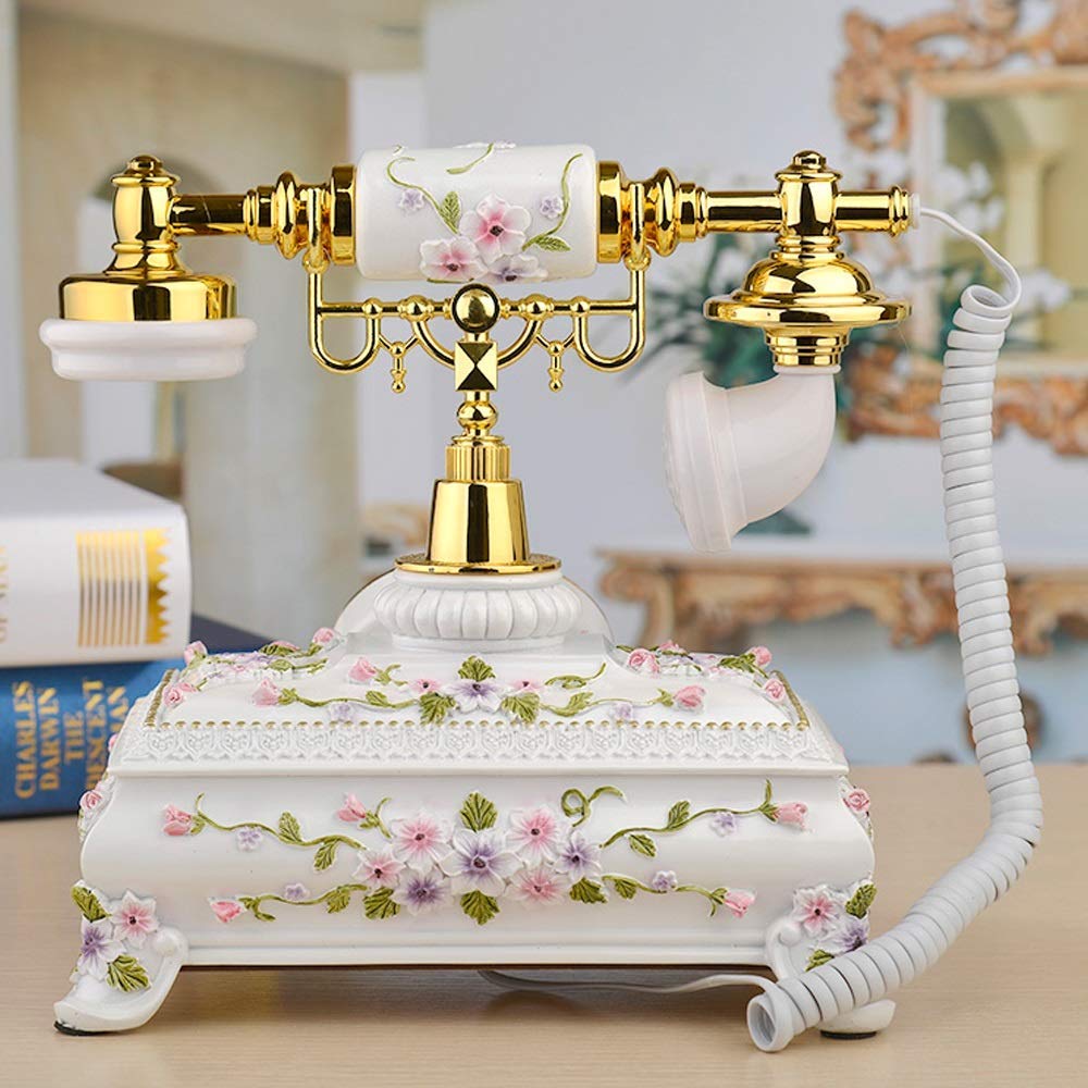 Telefono Fisso/Vintage/Retro Telefono Fisso per Famiglie Telefono Europeo con Filo per Soggiorno Telefono Digitale Antico con Filo Lavoro Squisito di qualità Adatto
