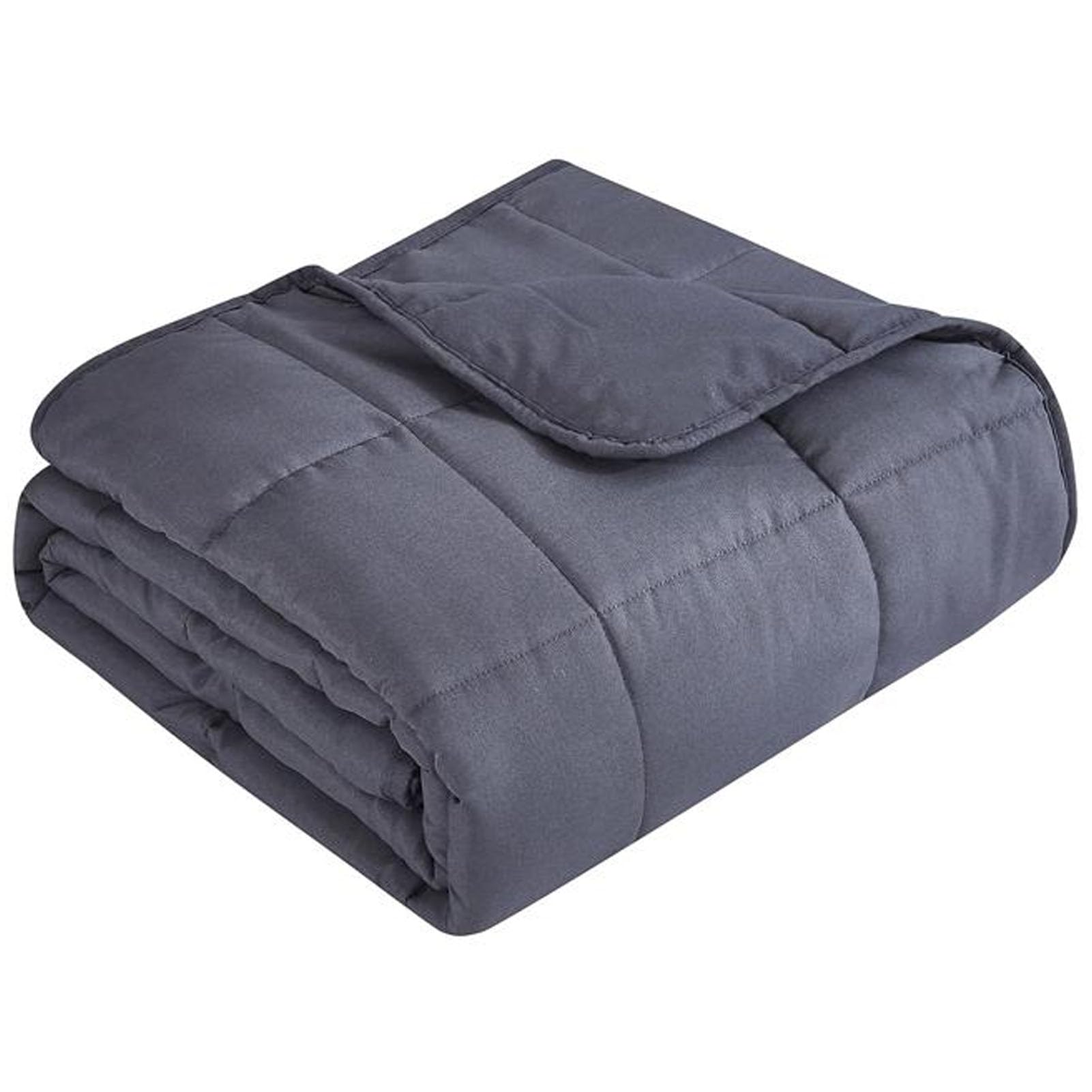 Manta ponderada 15 LB Queen gris oscuro de algodón transpirable para cama