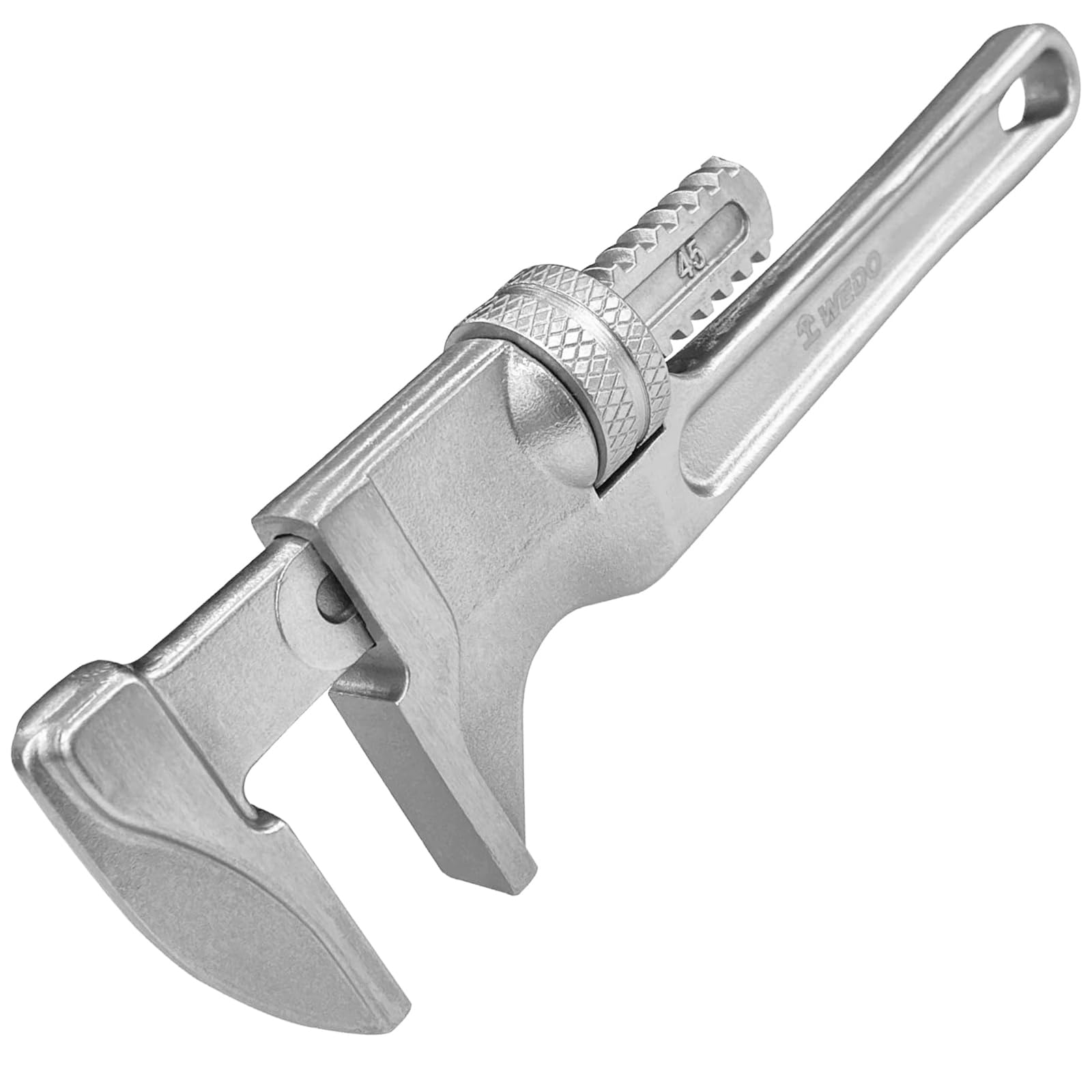 WEDO Edelstahl-Rohrzange, verstellbarer Schraubenschlüssel, korrosionsbeständig, rostfrei, langlebig, umweltfreundlich, 305 x 58 mm