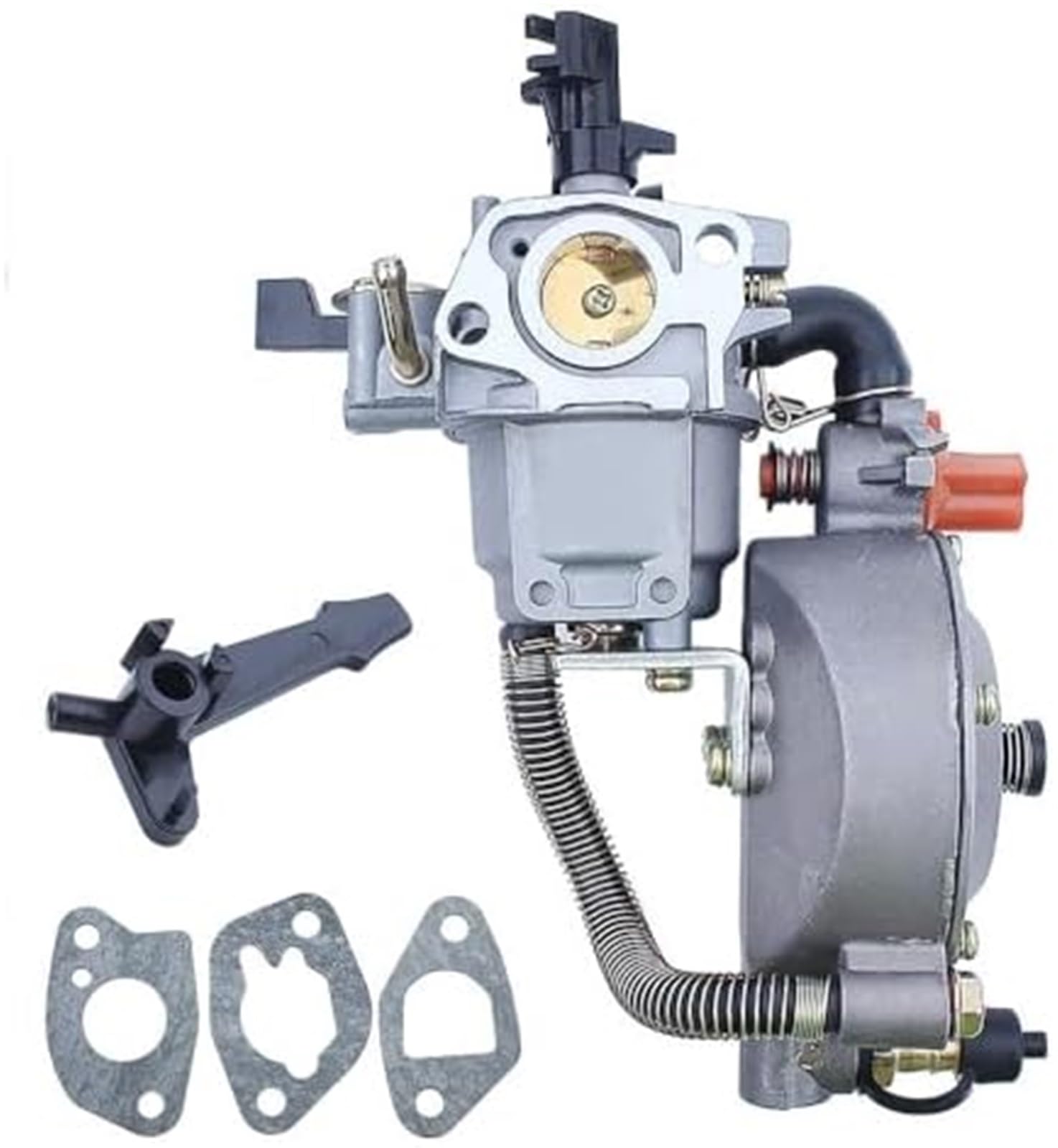 Carburador de estrangulador cable con kit filtro combustible perno junta, para repuesto motor cortacésped Gx200 Gx160 Gx 160 200 Mezclador de combustible para tractor de jardín