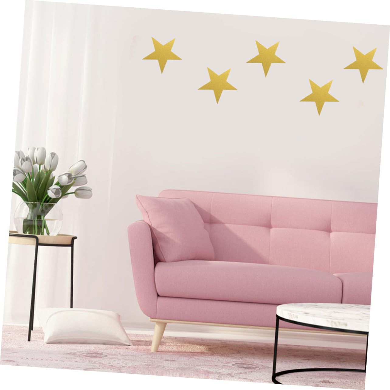 Stelle a Cinque Punte Carta Artigianale Glitter Oro 60 Pezzi per Decorazioni Fai-da-te