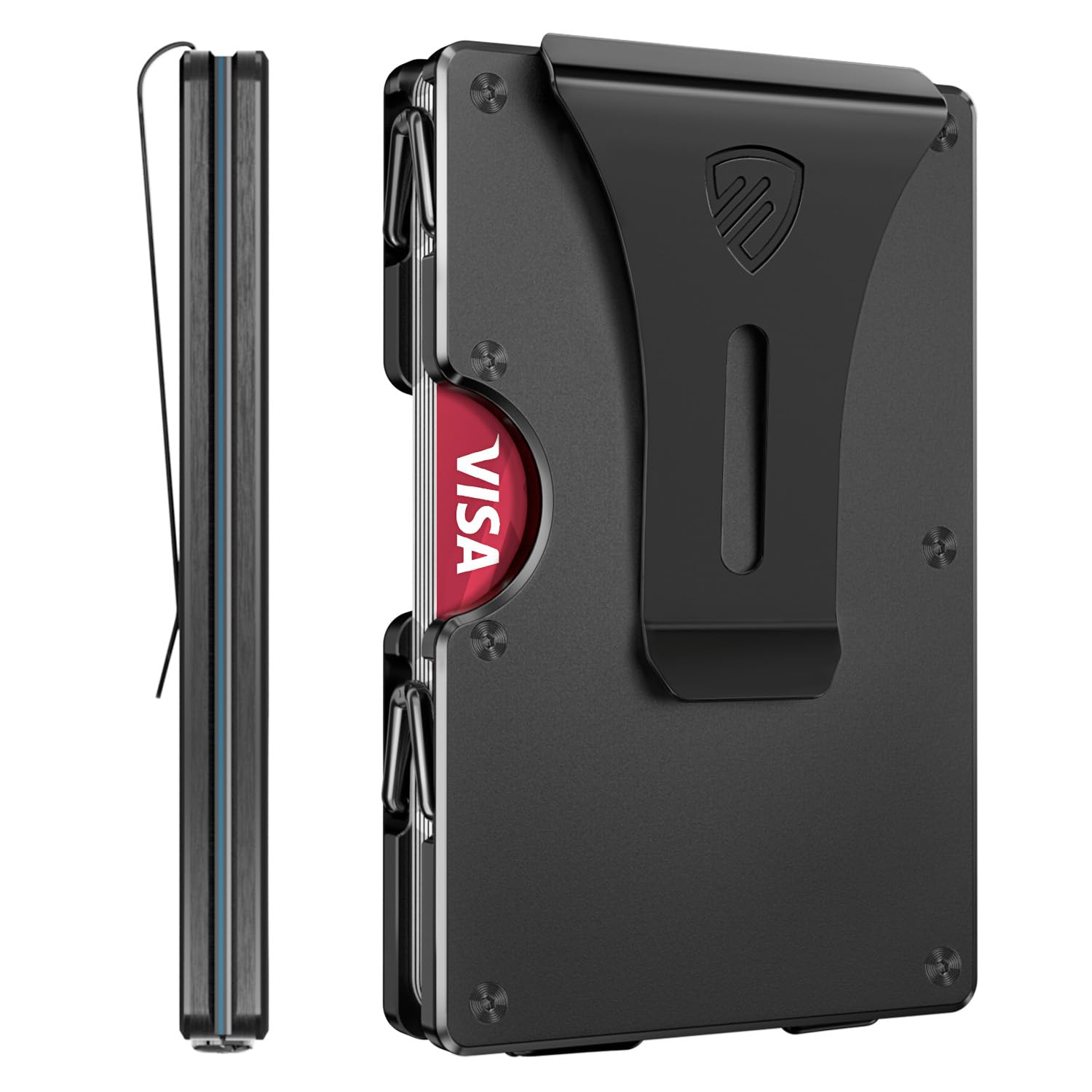 RUNBOX Slim Minimalist RFID Blocking Metal Card Holder