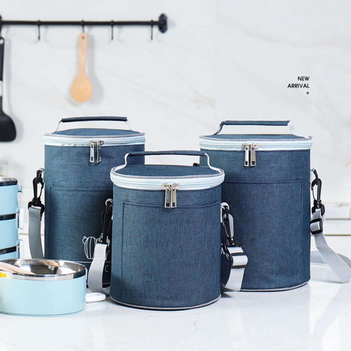 Operitacx Borsa Termica Compatta Oxford, Leggera e Resistente, per Pranzo da Viaggio e Trasporto Pasti Durante Takeout