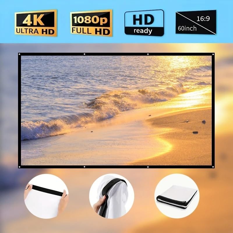 Pantalla de proyector plegable simple 84 pulgadas 16:9 miniatura 7