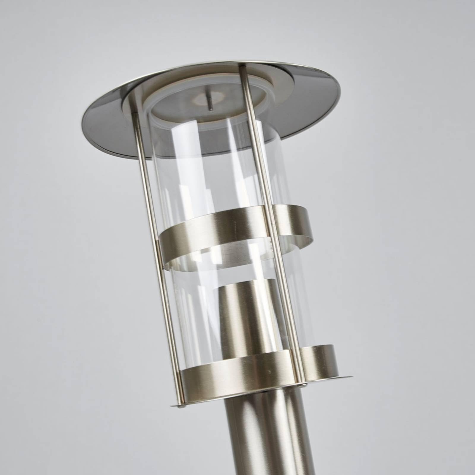 Lindby lampada da esterni dimmerabile (Moderno) colore Grigio, in Acciaio Inox Lampioncino paletto luminoso viale lampioncino