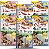 INABA Churu for Dogs, Grain-Free, Lickable, Squeezable Creamy Purée Dog Treat/Topper with Vitamin E, 1.69 Ounces Each Tube, 18 Tubes Total (3 per Pack) (3 Flavor Variety)