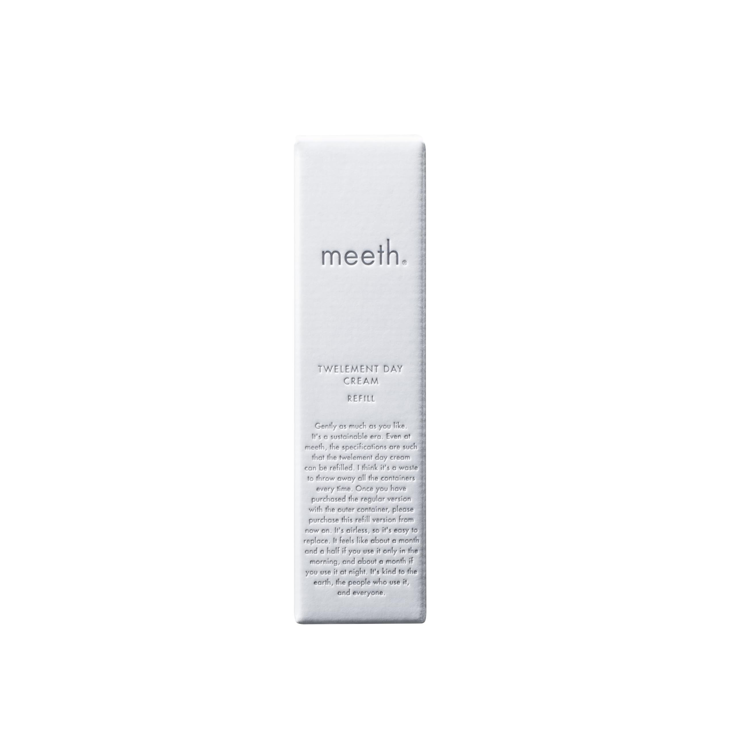 Amazon | meeth (ミース) トゥエルメントデイクリーム (リフィル) 30g Amazon | meeth (ミース) トゥエルメントデイクリーム (リフィル) 30g