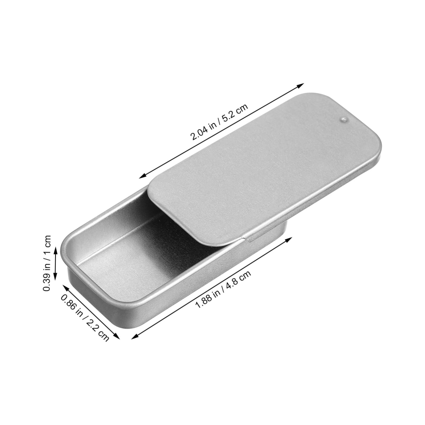 Didiseaon 18-piece Tin Box Set Rectangular Metal Cans Lids for Candy Jewelry Small