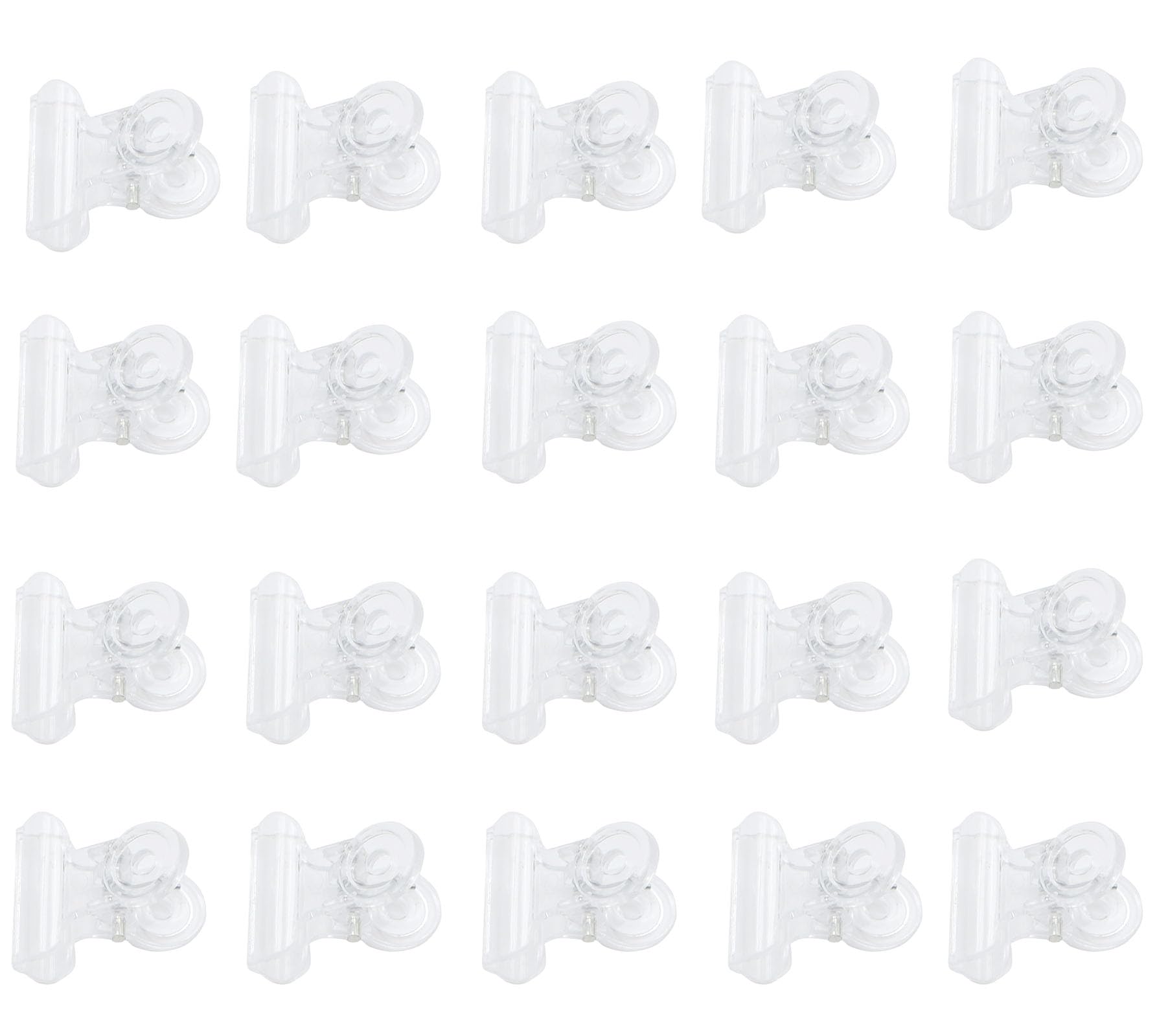 20 Pcs 1 Inch x 0.9 Inch Acrylic Paper Clips, Small Transparent Pins for Files,Test Papers, Socks and Office (20)