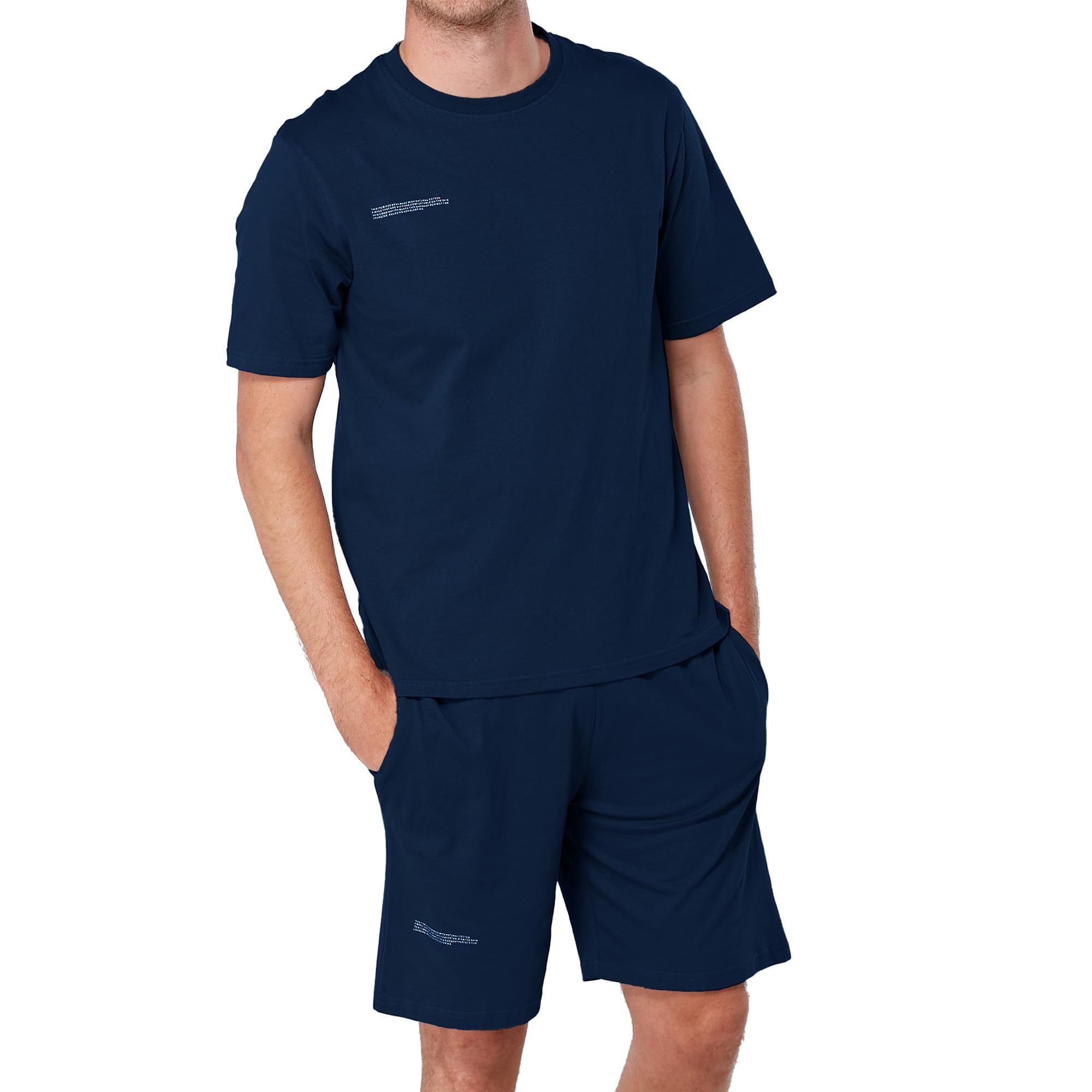 The Essentials Wardrobe Mens TEW Shorty Pyjamas - Navy - Large