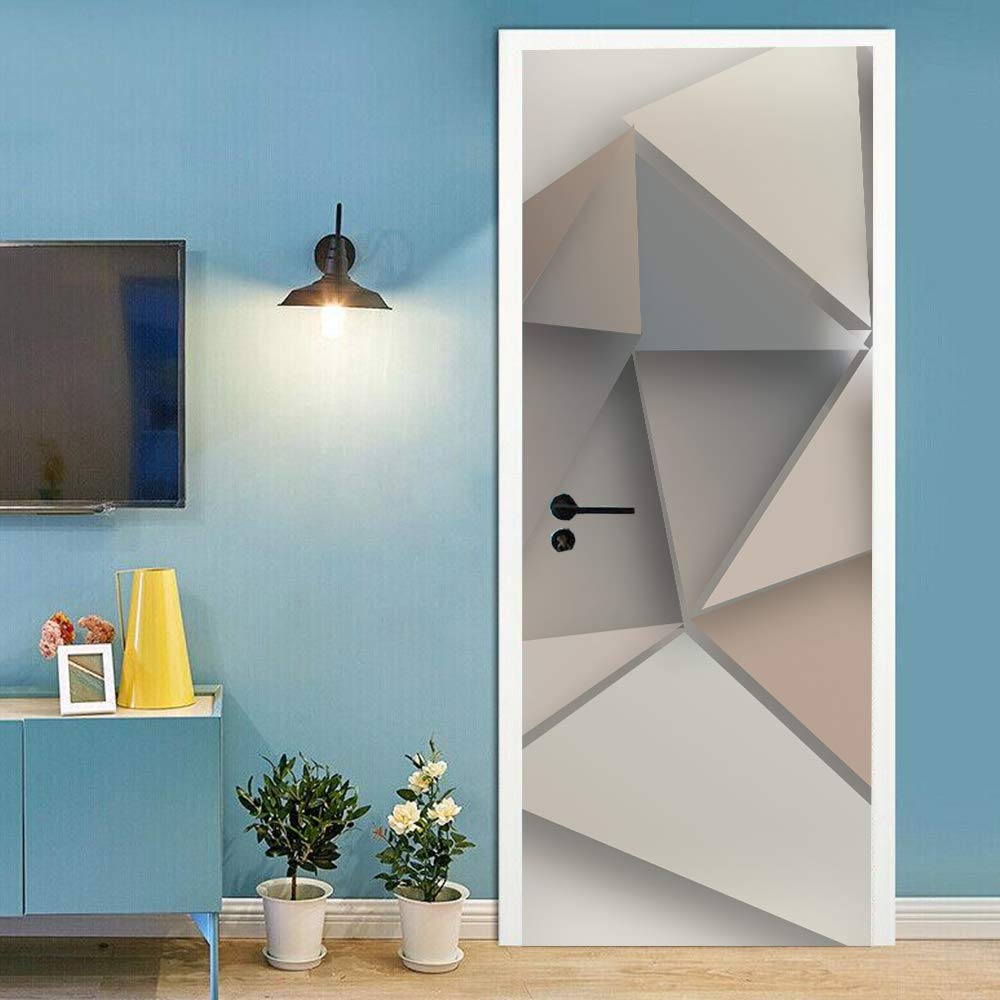 Rénover une porte abîmée avec le sticker porte trompe l'oeil amovible