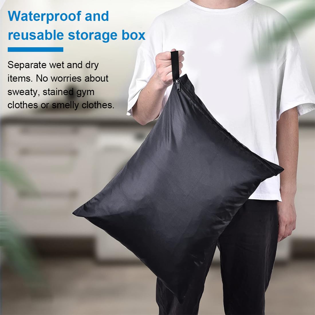 Sacchetti Portabiancheria Bagnata 2 Pezzi - Impermeabili, Per Spiaggia, Sport - Foto 2