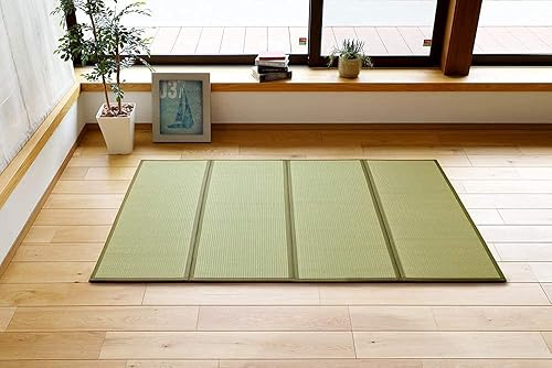 MIINA Colchón de tatami tradicional japonés, tapete de tatami Igusa (hierba rush), colchón de suelo, colchón de suelo japonés, futón japonés, 55 x