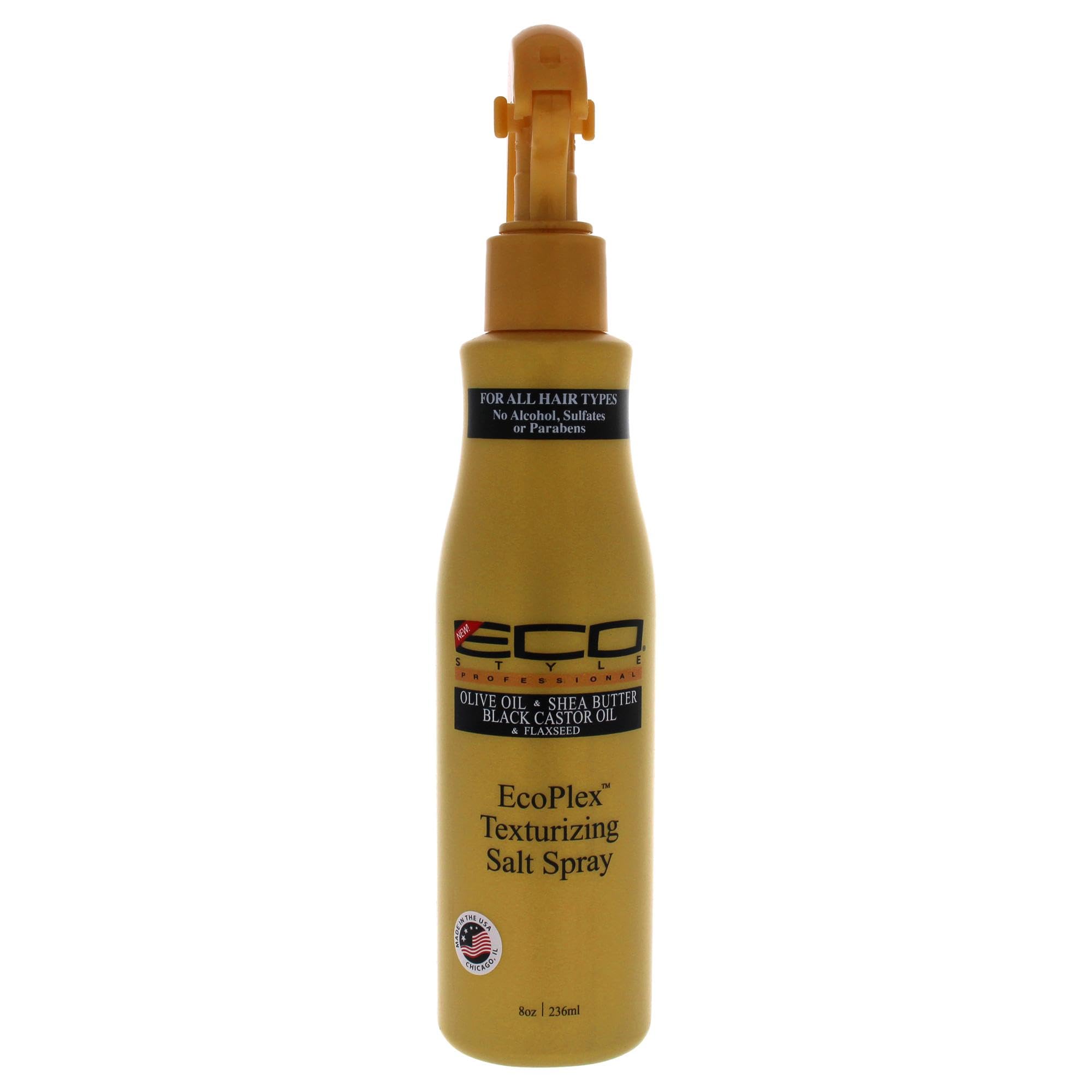 Eco Style ECOCO Ecoplex Texturizing Salt Spray - Contains Sea Salt And Natural Moisturizers - Adds Volume -