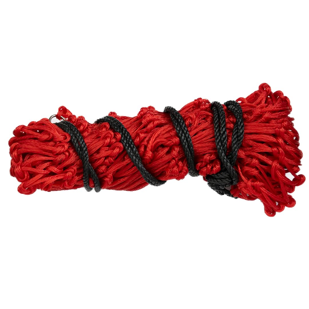 GS Equestrian 50" Haynet โ Small Hole (2") Slow Feed Hay Net for Horses โ Durable HDPE, 22 Rings, Reduces Waste for Stable, Field & Travel (Red, 50")