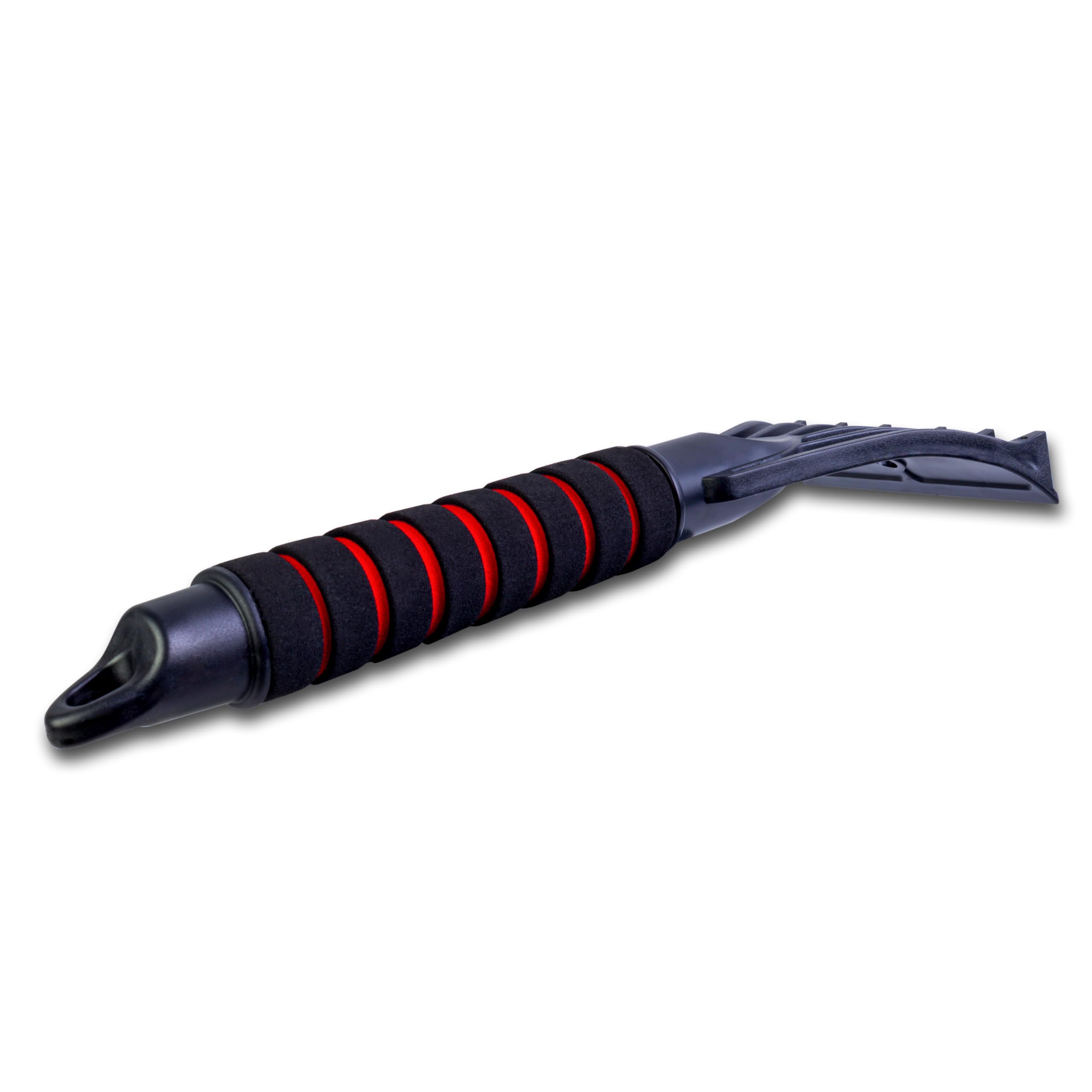 ToM PaR Skrobaczka do szyb samochodowych | do cienkiej warstwy lodu i mrozu | ergonomiczna | ciepły uchwyt Soft-Touch | nie rysuje | odporna na temperaturę | długość: 30 cm | czerwona
