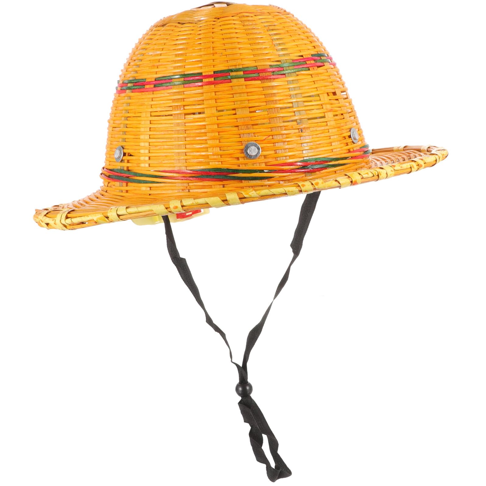 ORFOFE Atmungsaktiver und Luftzirkulation aus Bambus Sicherheitshelm mit Sonnenschutz mit Stabiler Schutzkappe Leichter Bauhelm Zufällige Farbe für Sommerferien Baustellen