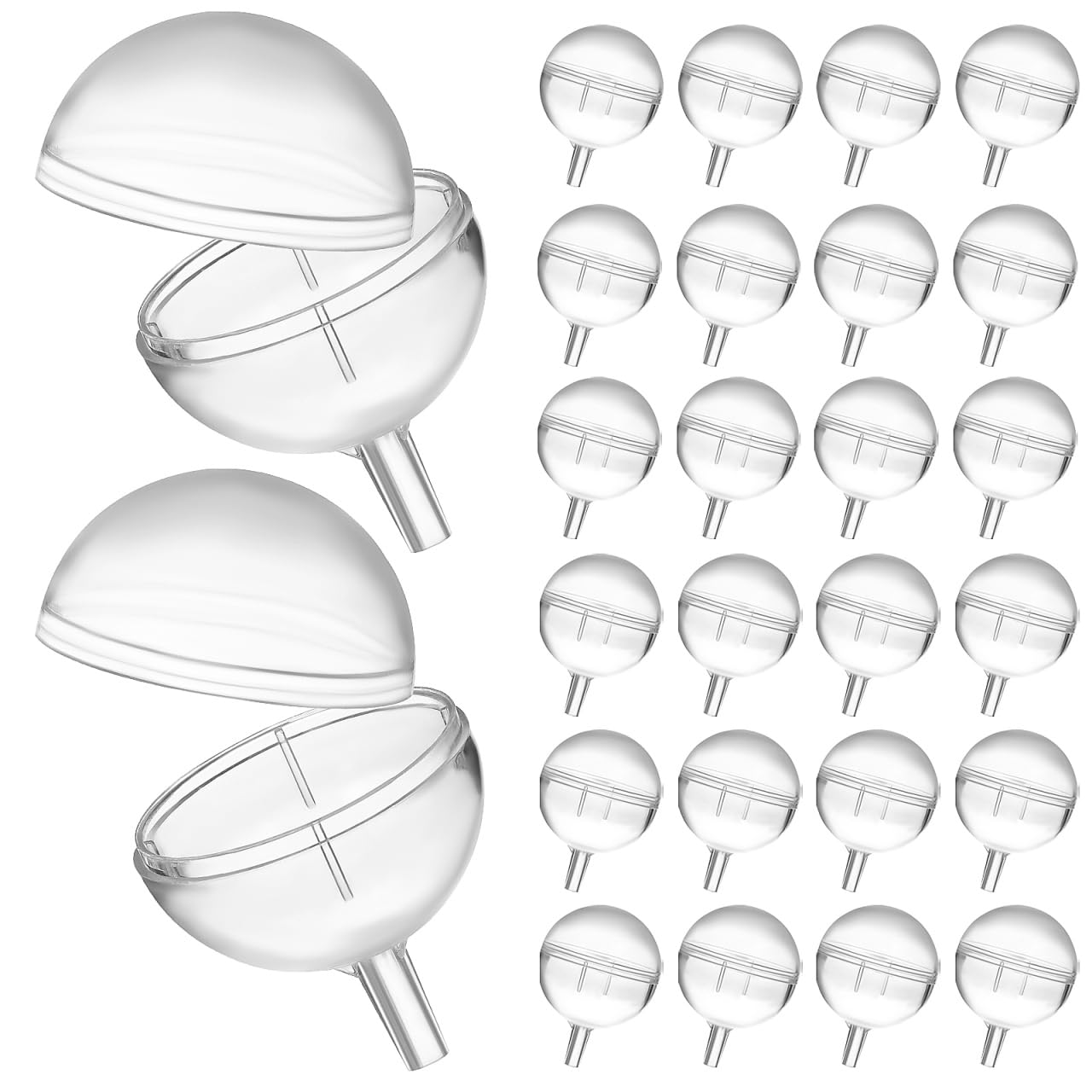 Gatuida Lot de 80 supports ronds transparents pour chocolats, bouquets de bonbons, fleurs de chocolat pour emballage de bouquet, mariage, Saint-Valentin, anniversaire