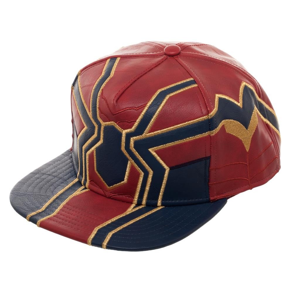 Bioworld Avengers Infinity War Iron Spider Suit up PU Snapback Hat,Red,Standard