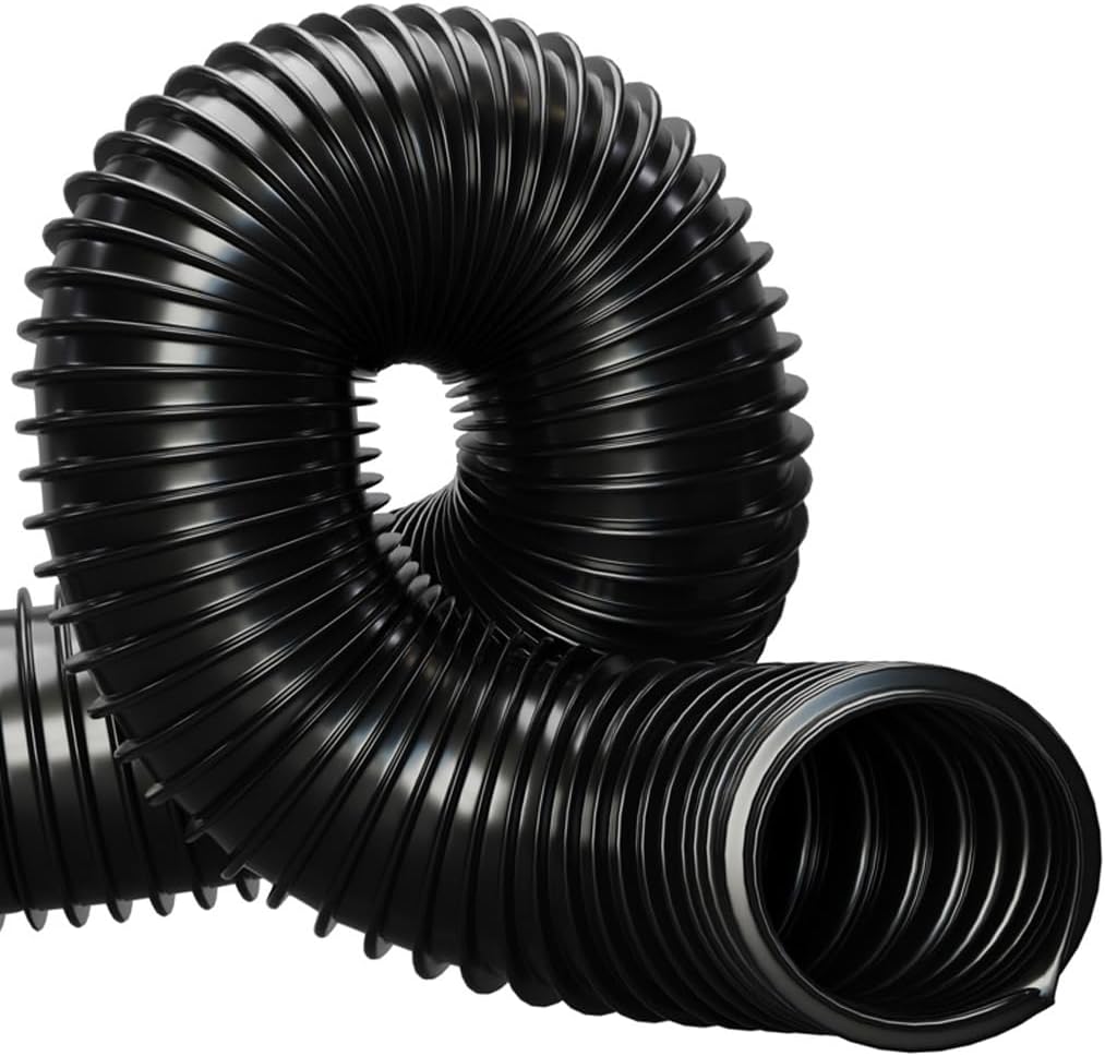 25mm Black Pond Corrugated Flexible Hose Pipe 2 Metre