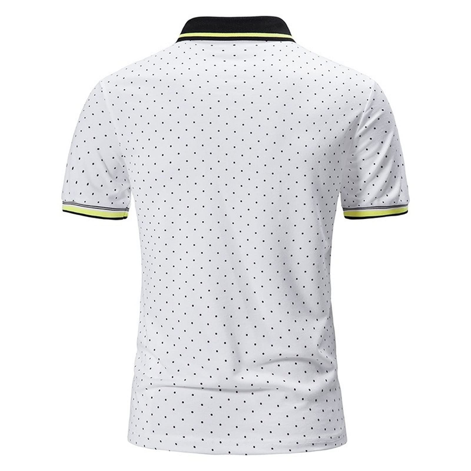 Camisas de Hombre Camisa de Polo básica de Manga Corta de Verano con Cuello levantado Camiseta de Hombre Top (Color : Blanco, Tamaño : US S) (Gris Claro L) (Gris Claro pequeño)